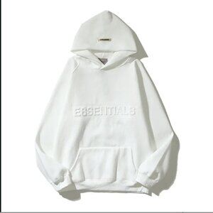 Unisex NWT XXL(2X) White ESSENTIALS FEAR OF GOD Embossed 3D Stereo Letter Hoodie
